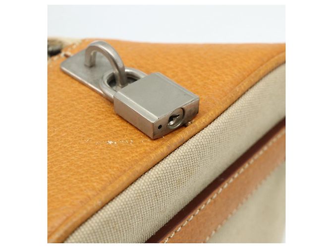 Borsa PRADA in tela beige argento Auth 180028 - vista 18