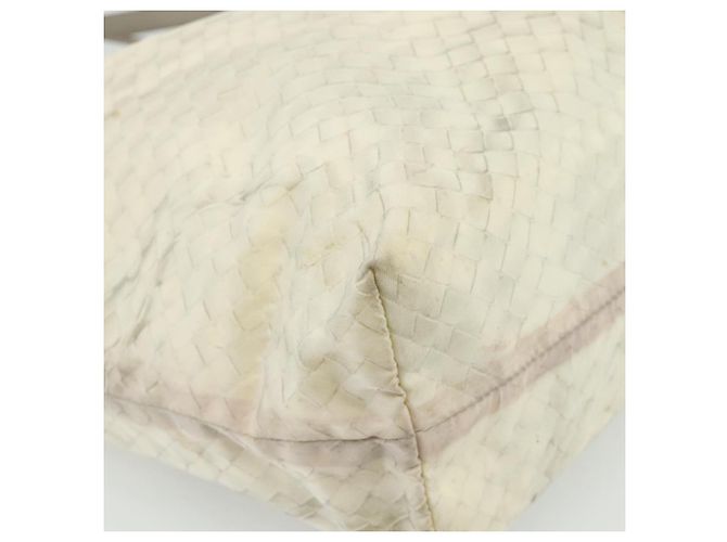 BOTTEGA VENETA Borsa Tote Intretti in Nylon Beige Auth ka4351 - vista 15