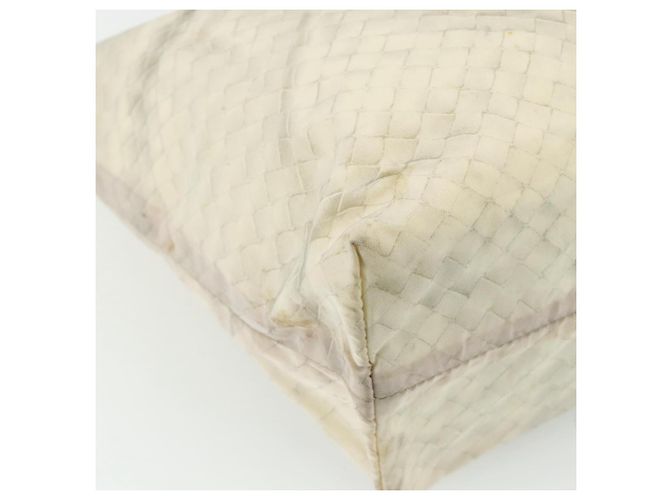 BOTTEGA VENETA Borsa Tote Intretti in Nylon Beige Auth ka4351 - vista 9