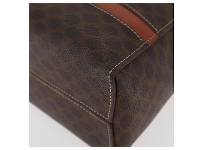 Céline Borsa CELINE Macadam Canvas PVC Pelle Marrone Oro Autentica 178762 D'oro - vista 15