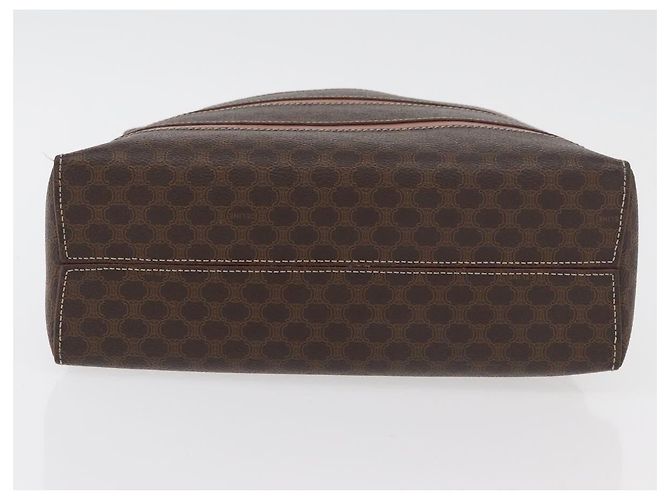 Céline Borsa CELINE Macadam Canvas PVC Pelle Marrone Oro Autentica 178762 D'oro - vista 5