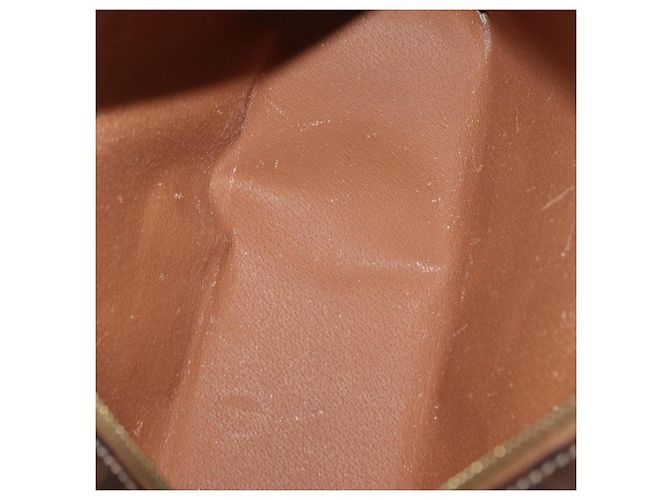 Céline Borsa CELINE Macadam Canvas PVC Pelle Marrone Oro Autentica 178762 D'oro - vista 9