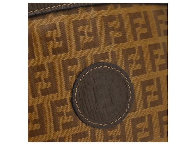 Borsa a Spalla FENDI Zucchino Canvas Beige Auth 180015 - vista 17