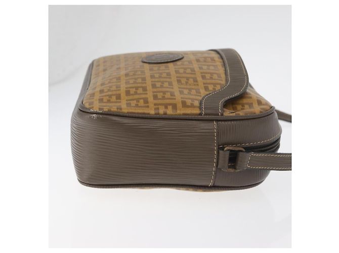 Borsa a Spalla FENDI Zucchino Canvas Beige Auth 180015 - vista 3