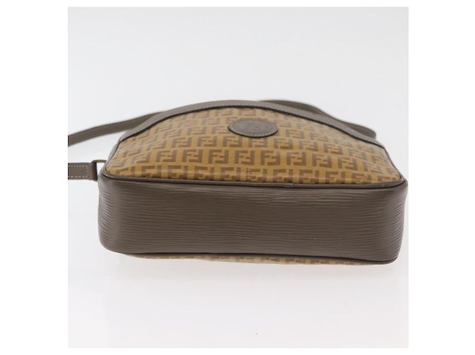 Borsa a Spalla FENDI Zucchino Canvas Beige Auth 180015 - vista 6