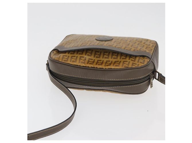Borsa a Spalla FENDI Zucchino Canvas Beige Auth 180015 - vista 7