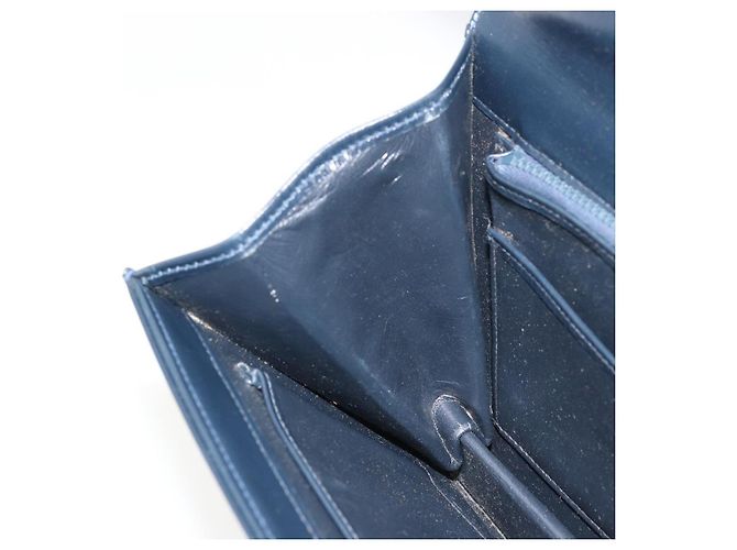 Borsa GUCCI in pelle blu navy e oro Auth 177606 D'oro - vista 20