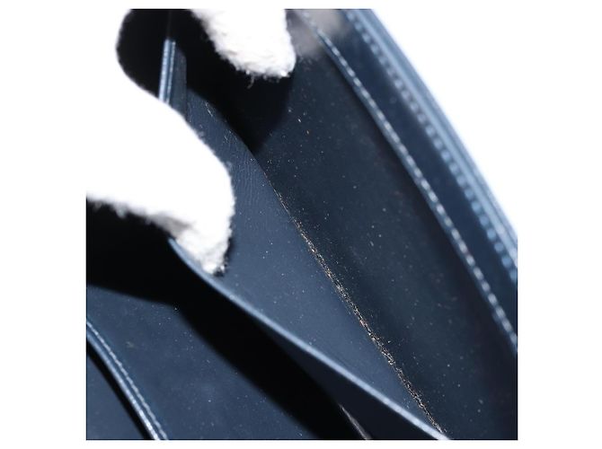 Borsa GUCCI in pelle blu navy e oro Auth 177606 D'oro - vista 22