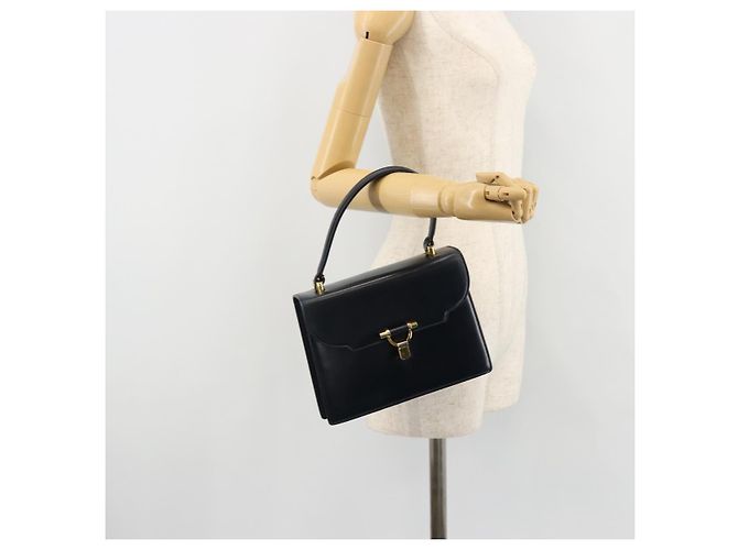Borsa GUCCI in pelle blu navy e oro Auth 177606 D'oro - vista 26