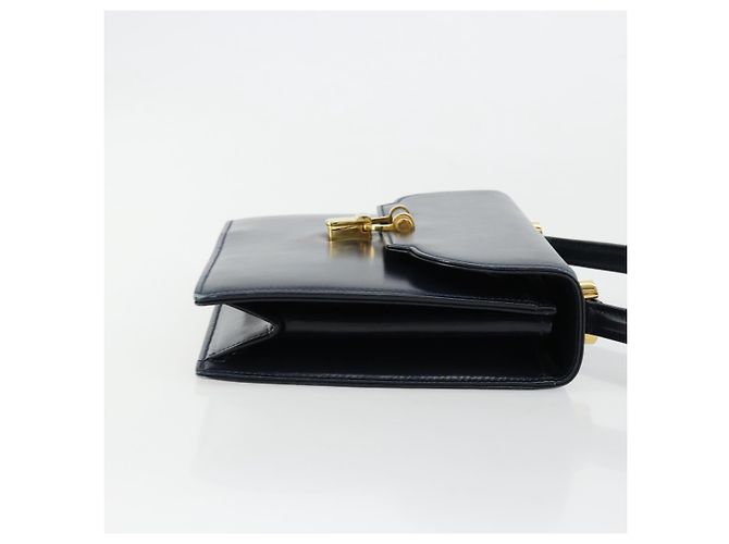 Borsa GUCCI in pelle blu navy e oro Auth 177606 D'oro - vista 3