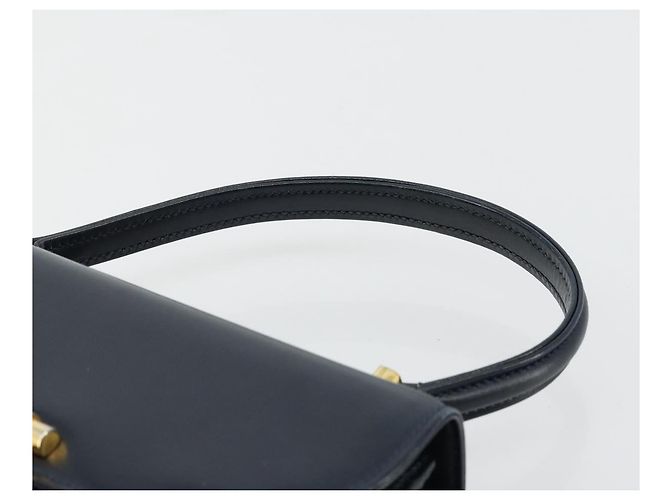 Borsa GUCCI in pelle blu navy e oro Auth 177606 D'oro - vista 8