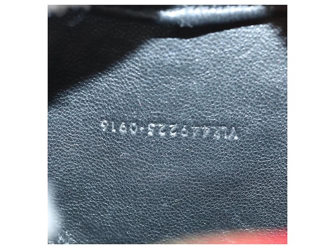 Borsa a Spalla SAINT LAURENT Love Heart Chain in Pelle Rossa e Oro Auth 179049V Rosso D'oro - vista 11