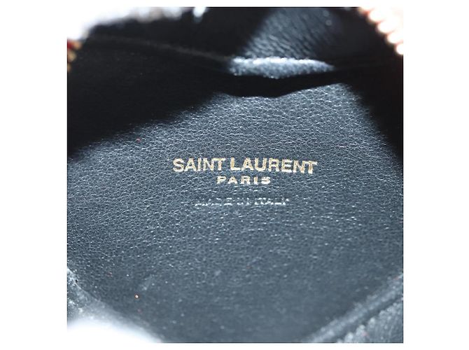 Borsa a Spalla SAINT LAURENT Love Heart Chain in Pelle Rossa e Oro Auth 179049V Rosso D'oro - vista 19