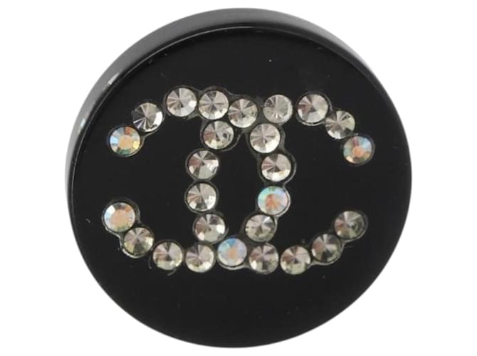 Orecchini CHANEL plastica Black CC Auth 178395M Nero - vista 2