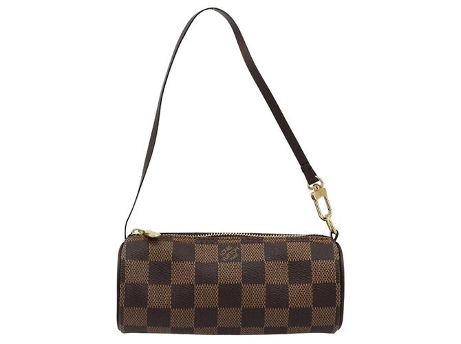 LOUIS VUITTON Damier Ebene Papillon Pouch LV Auth 179588 - vista 13