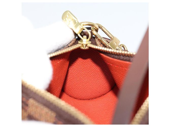 LOUIS VUITTON Damier Ebene Papillon Pouch LV Auth 179588 - vista 18