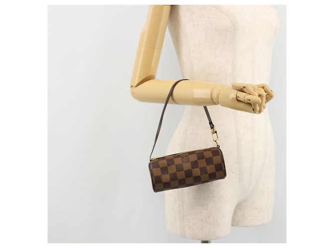 LOUIS VUITTON Damier Ebene Papillon Pouch LV Auth 179588 - vista 19