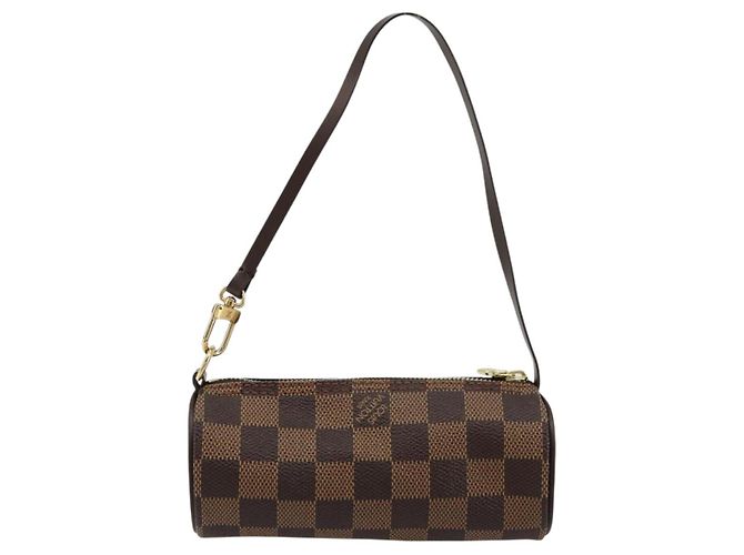 LOUIS VUITTON Damier Ebene Papillon Pouch LV Auth 179588 - vista 2