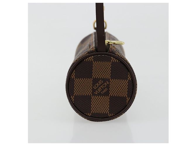 LOUIS VUITTON Damier Ebene Papillon Pouch LV Auth 179588 - vista 4