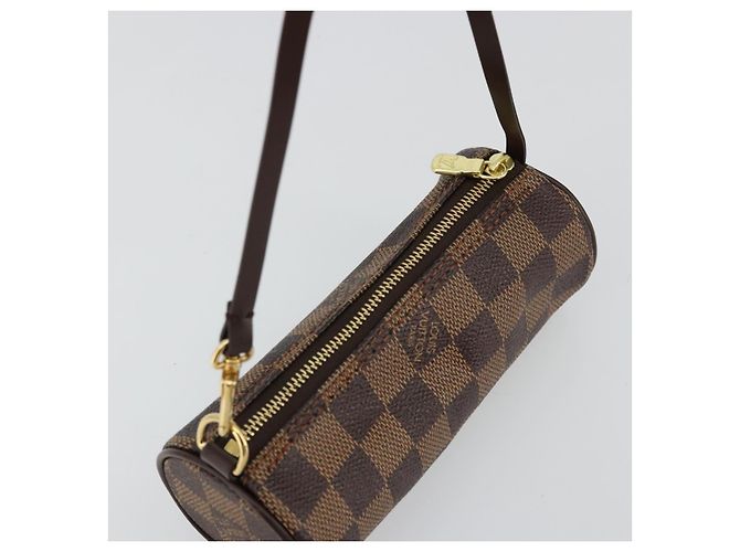 LOUIS VUITTON Damier Ebene Papillon Pouch LV Auth 179588 - vista 6