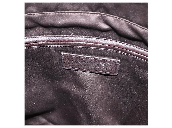 Borsa SAINT LAURENT in tela marrone Auth 180089 - vista 19