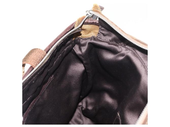 Borsa SAINT LAURENT in tela marrone Auth 180089 - vista 21