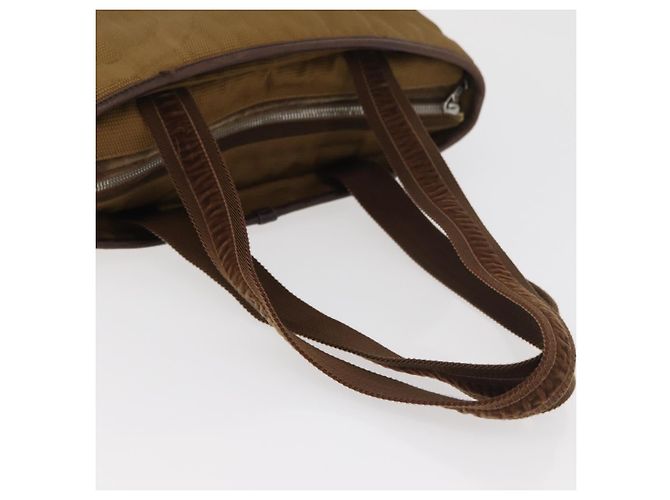 Borsa SAINT LAURENT in tela marrone Auth 180089 - vista 7