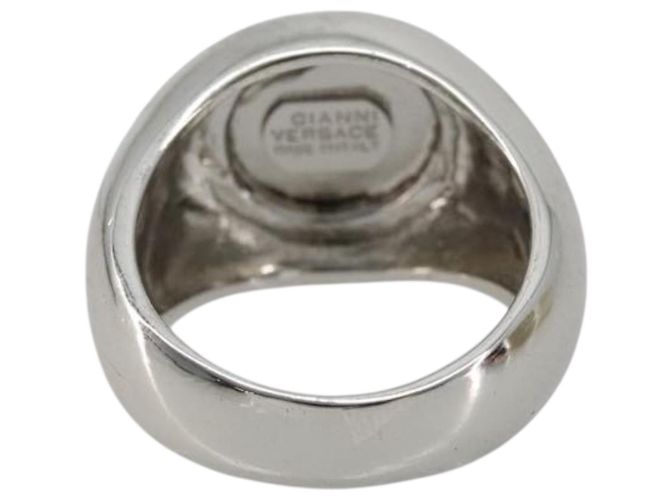 Anello Gianni Versace metallo Argento Auth bs35090 - vista 3