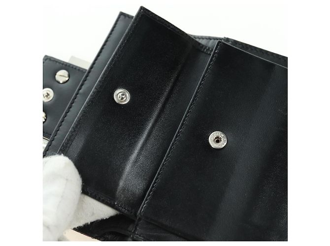 FENDI Zucchino Canvas Bifold Wallet Rot Silber Auth 167310A - Ansicht 22