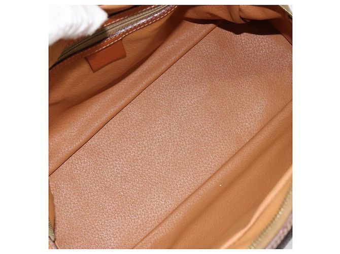 Céline Borsa CELINE in tela Macadam e pelle PVC Marrone Oro Autentica 179210A D'oro - vista 10