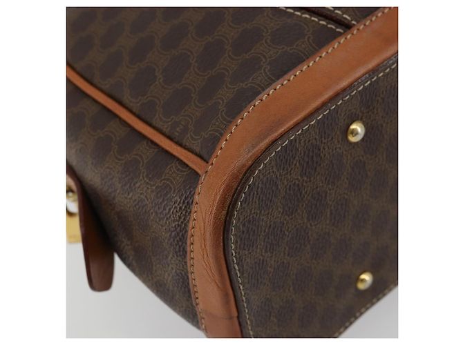 Céline Borsa CELINE in tela Macadam e pelle PVC Marrone Oro Autentica 179210A D'oro - vista 14