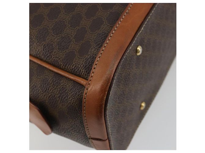Céline Borsa CELINE in tela Macadam e pelle PVC Marrone Oro Autentica 179210A D'oro - vista 16