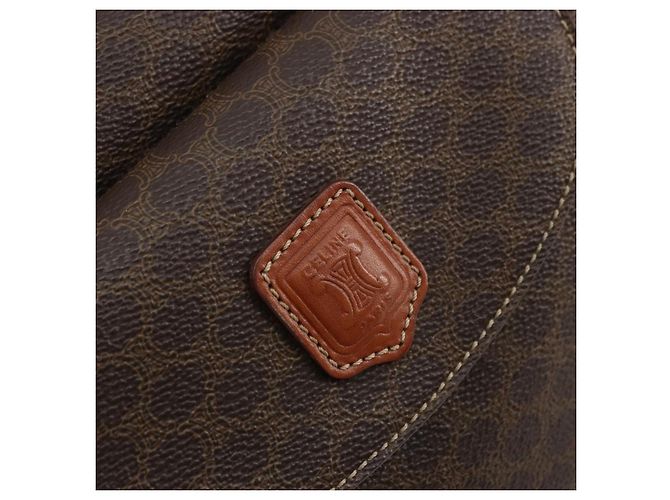 Céline Borsa CELINE in tela Macadam e pelle PVC Marrone Oro Autentica 179210A D'oro - vista 17