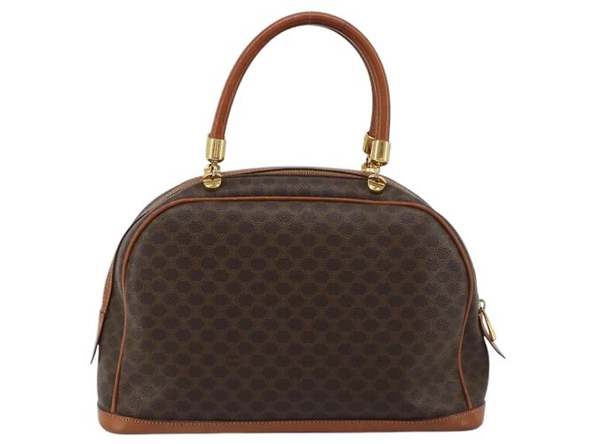 Céline Borsa CELINE in tela Macadam e pelle PVC Marrone Oro Autentica 179210A D'oro - vista 2