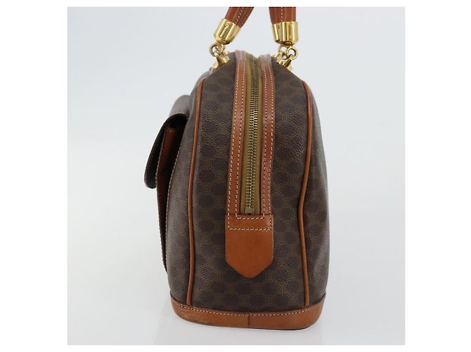 Céline Borsa CELINE in tela Macadam e pelle PVC Marrone Oro Autentica 179210A D'oro - vista 4
