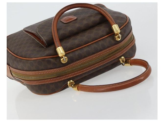 Céline Borsa CELINE in tela Macadam e pelle PVC Marrone Oro Autentica 179210A D'oro - vista 6