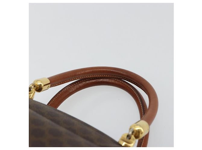 Céline Borsa CELINE in tela Macadam e pelle PVC Marrone Oro Autentica 179210A D'oro - vista 8