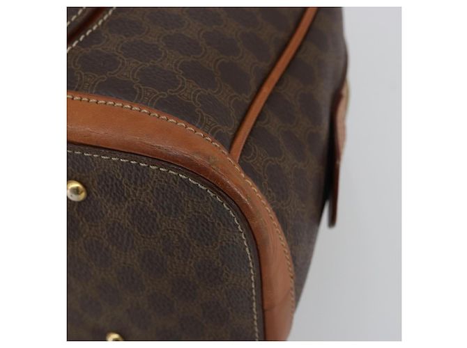 Céline Borsa CELINE in tela Macadam e pelle PVC Marrone Oro Autentica 179210A D'oro - vista 9