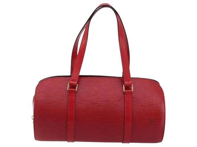 Borsa LOUIS VUITTON Epi Soufflot Rossa M52227 LV Auth 179175 Rosso - vista 13
