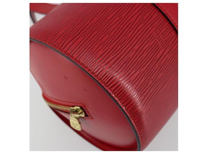 Borsa LOUIS VUITTON Epi Soufflot Rossa M52227 LV Auth 179175 Rosso - vista 14