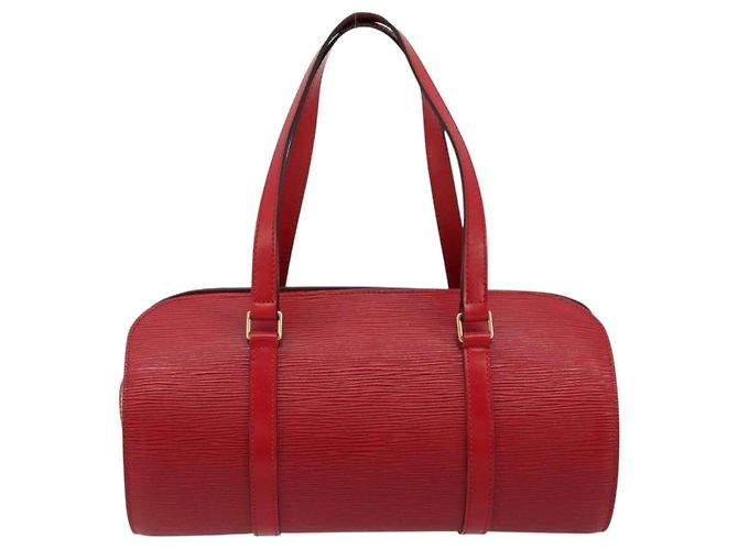 Borsa LOUIS VUITTON Epi Soufflot Rossa M52227 LV Auth 179175 Rosso - vista 2