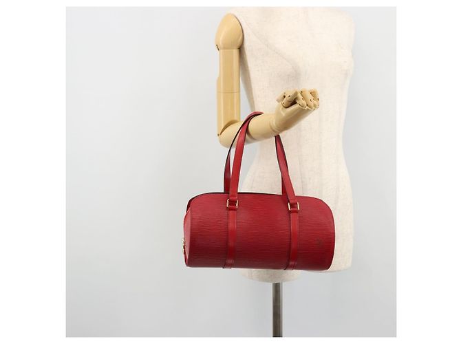 Borsa LOUIS VUITTON Epi Soufflot Rossa M52227 LV Auth 179175 Rosso - vista 21