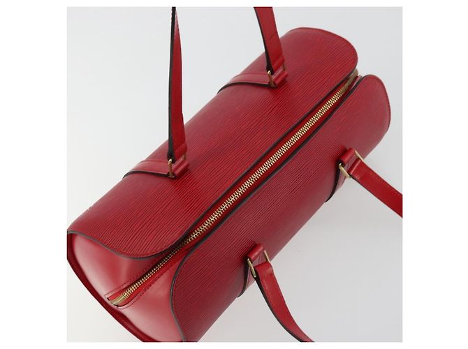 Borsa LOUIS VUITTON Epi Soufflot Rossa M52227 LV Auth 179175 Rosso - vista 6