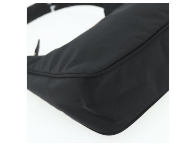 Borsa a mano Pouch PRADA Nylon Nero Argento Auth 178743 - vista 14