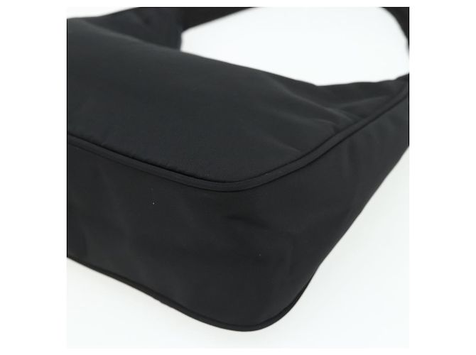 Borsa a mano Pouch PRADA Nylon Nero Argento Auth 178743 - vista 15