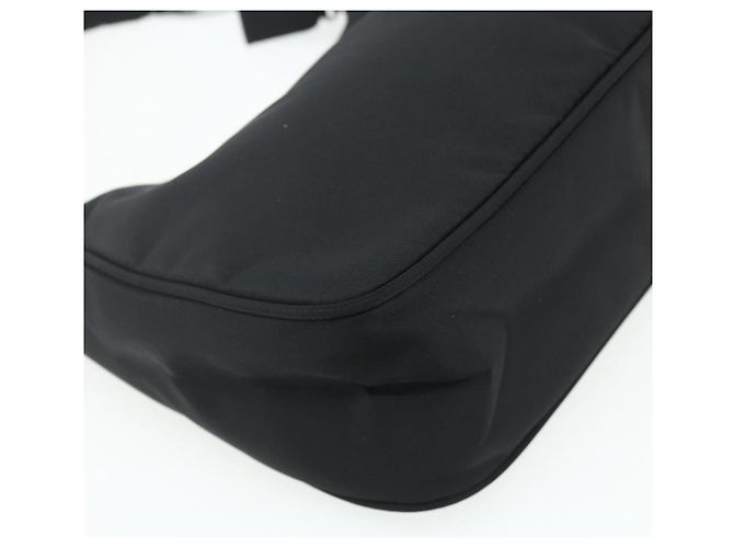 Borsa a mano Pouch PRADA Nylon Nero Argento Auth 178743 - vista 16