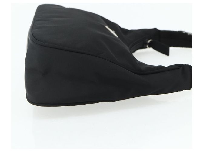 Borsa a mano Pouch PRADA Nylon Nero Argento Auth 178743 - vista 4