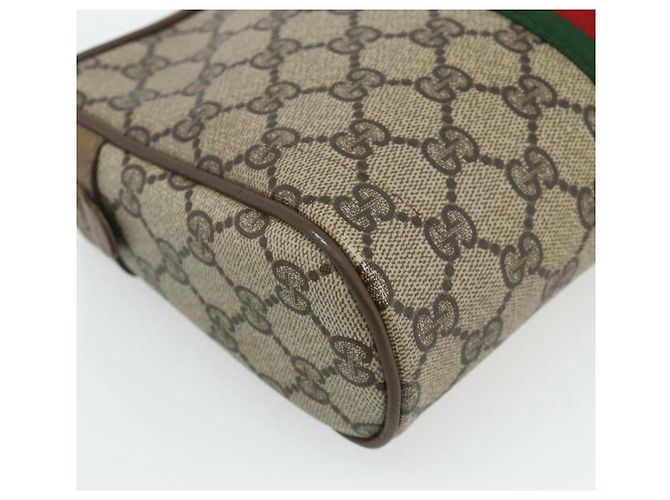 Clutch GUCCI GG Supreme Web Sherry Line in PVC Beige 89 01 012 Auth mr2470 - vista 11