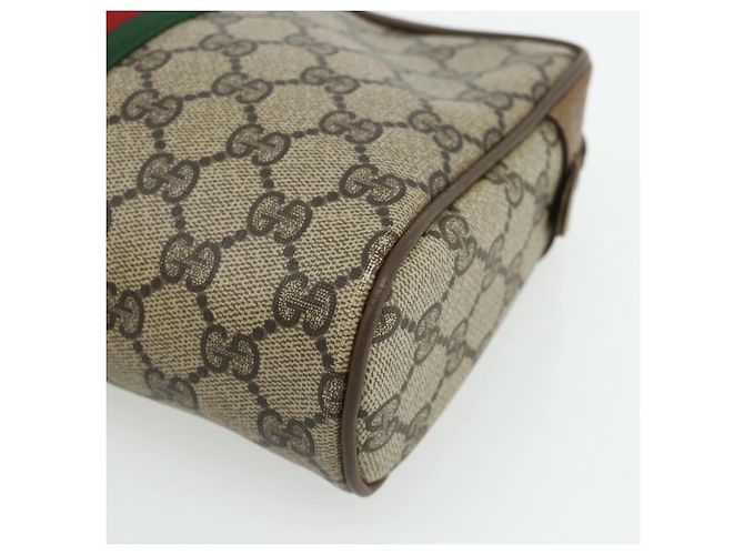 Clutch GUCCI GG Supreme Web Sherry Line in PVC Beige 89 01 012 Auth mr2470 - vista 8