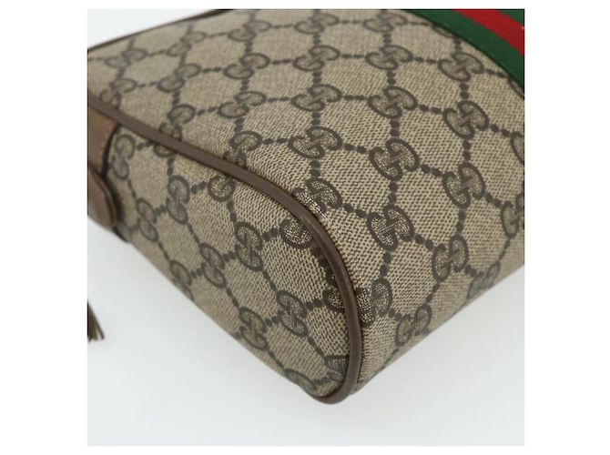 Clutch GUCCI GG Supreme Web Sherry Line in PVC Beige 89 01 012 Auth mr2470 - vista 9